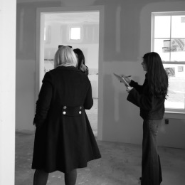women in a construction area